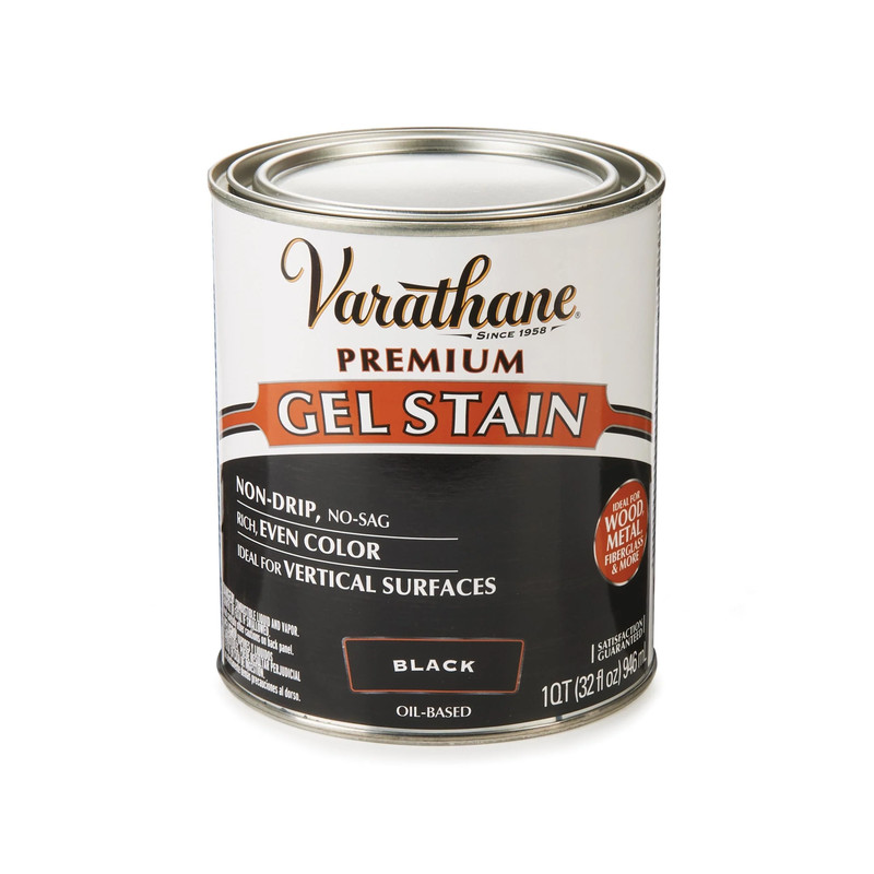 Premium Gel Stain - Oil Based - Color:Black - Size:1 Quart